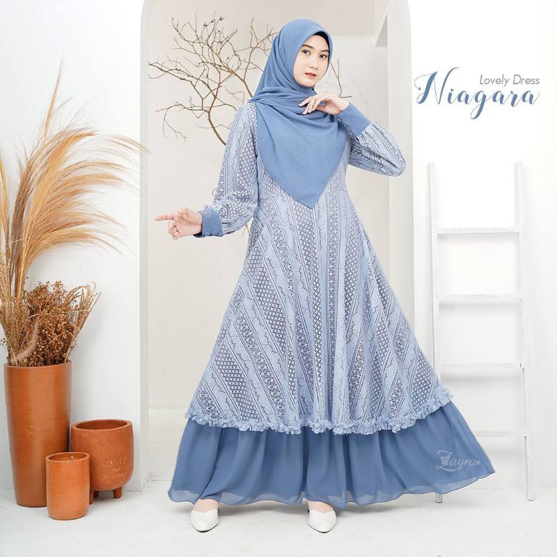 Lovely Dress by Zayra Hijab Free Masker Tulle (Brukat Pesta/Kondangan)