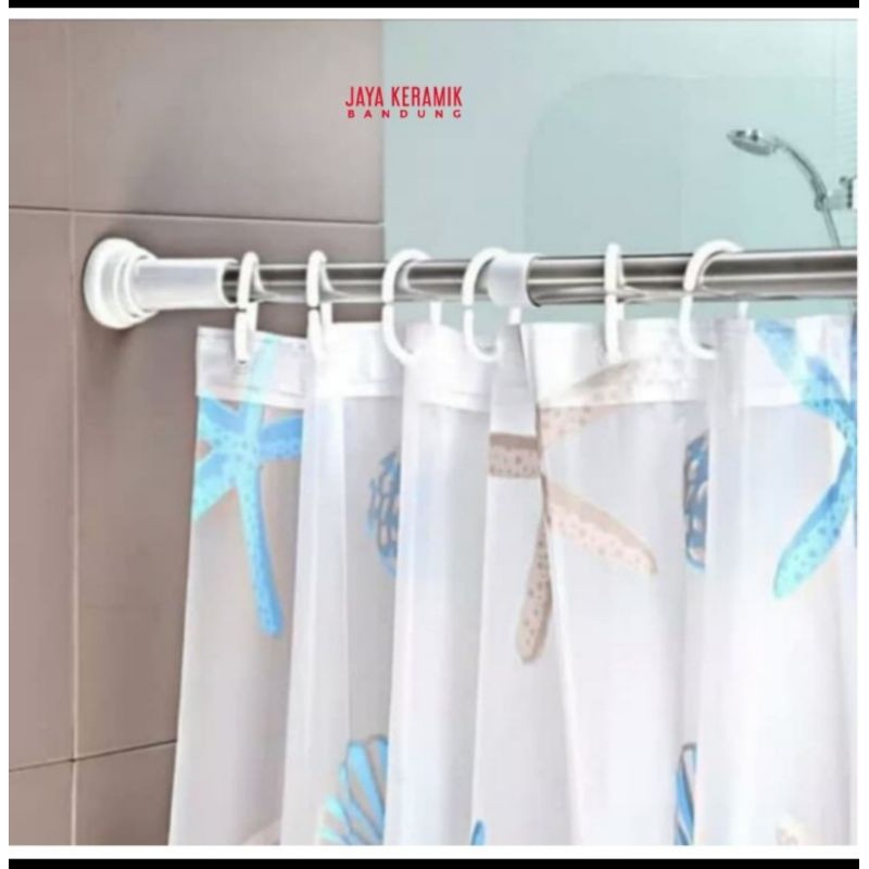 TIANG SHOWER  CURTAIN LURUS/TIANG GORDEN KAMAR MANDI