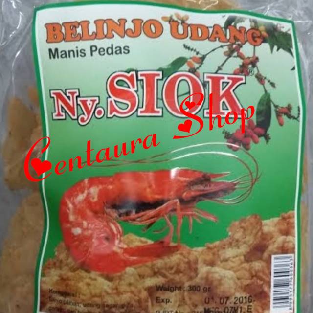 

Krupuk Kerupuk Emping Belinjo Udang Ny. Siok Istimewa Manis Pedas 300gr