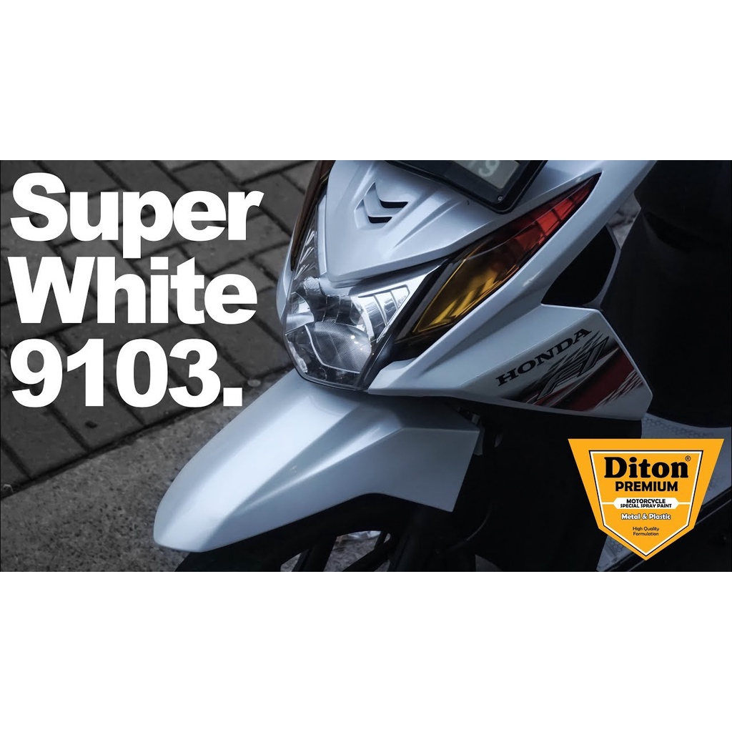 Cat Pilox Diton Premium Super White 9103 400cc warna putih super sepeda motor mobil helm modelkit