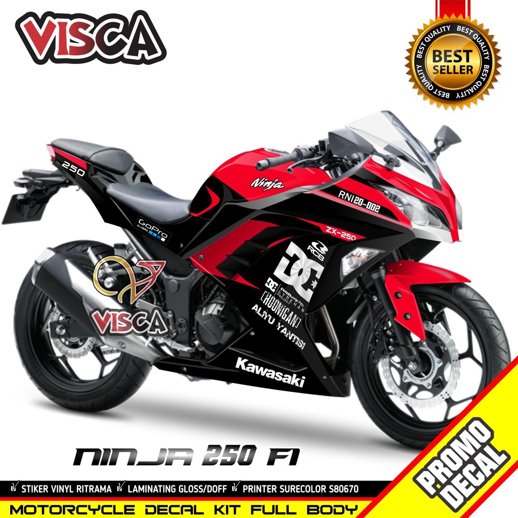 Stiker Ninja 250 Fi Striping Ninja 250 Fi Decal Motor Ninja 250 fi Full Body Stiker Ninja 250fi Deka