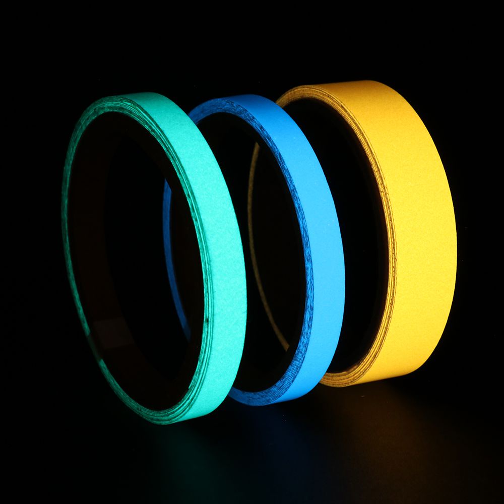 WONDERFUL Warning Stickers Car Reflective Stripe Self-adhesive Luminous Tape Night Safety Strip Home Stage Decorations Safety Sign Moto Glow In The Dark Green Fluorescent/Multicolor