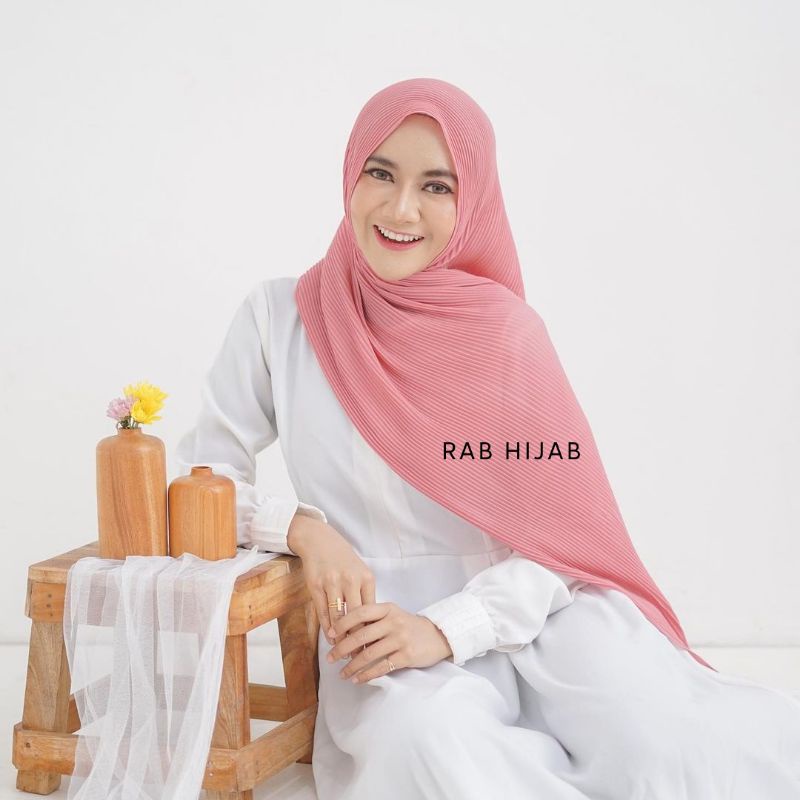 Kayla Pashmina Full Plisket / Pleated Lidi Shawl Ceruty Babydoll Hijab