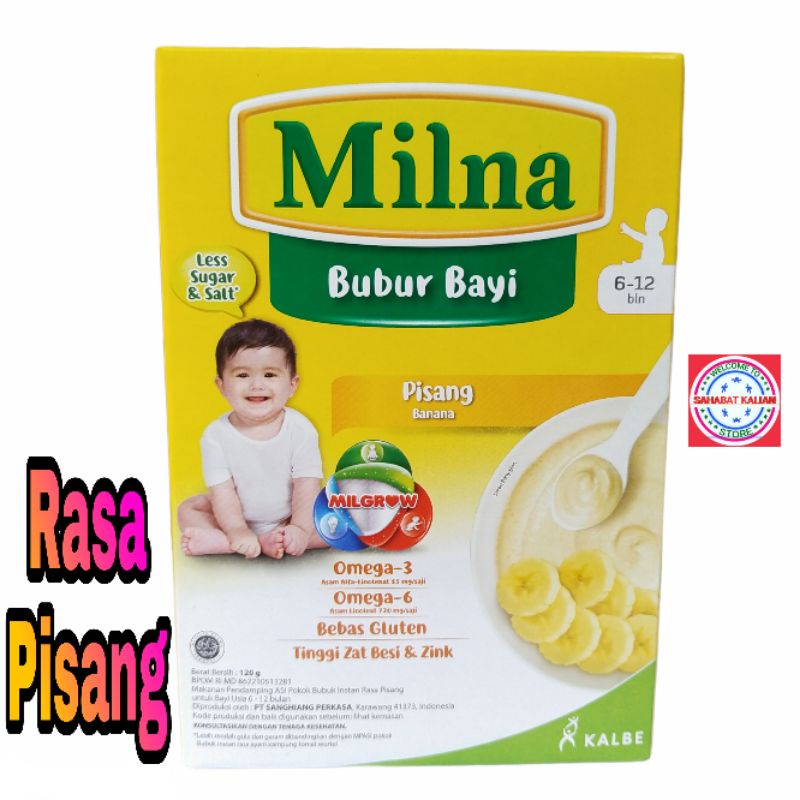 MILNA BUBUR BAYI 6+ DAN 8+ 120GR PER 1 BOX