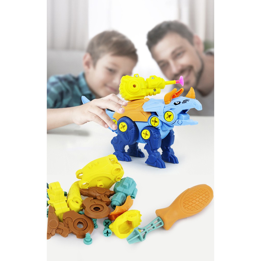 Mainan Anak Dinosaurus Dino Puzzle Dino Rakitan Mainan Motorik