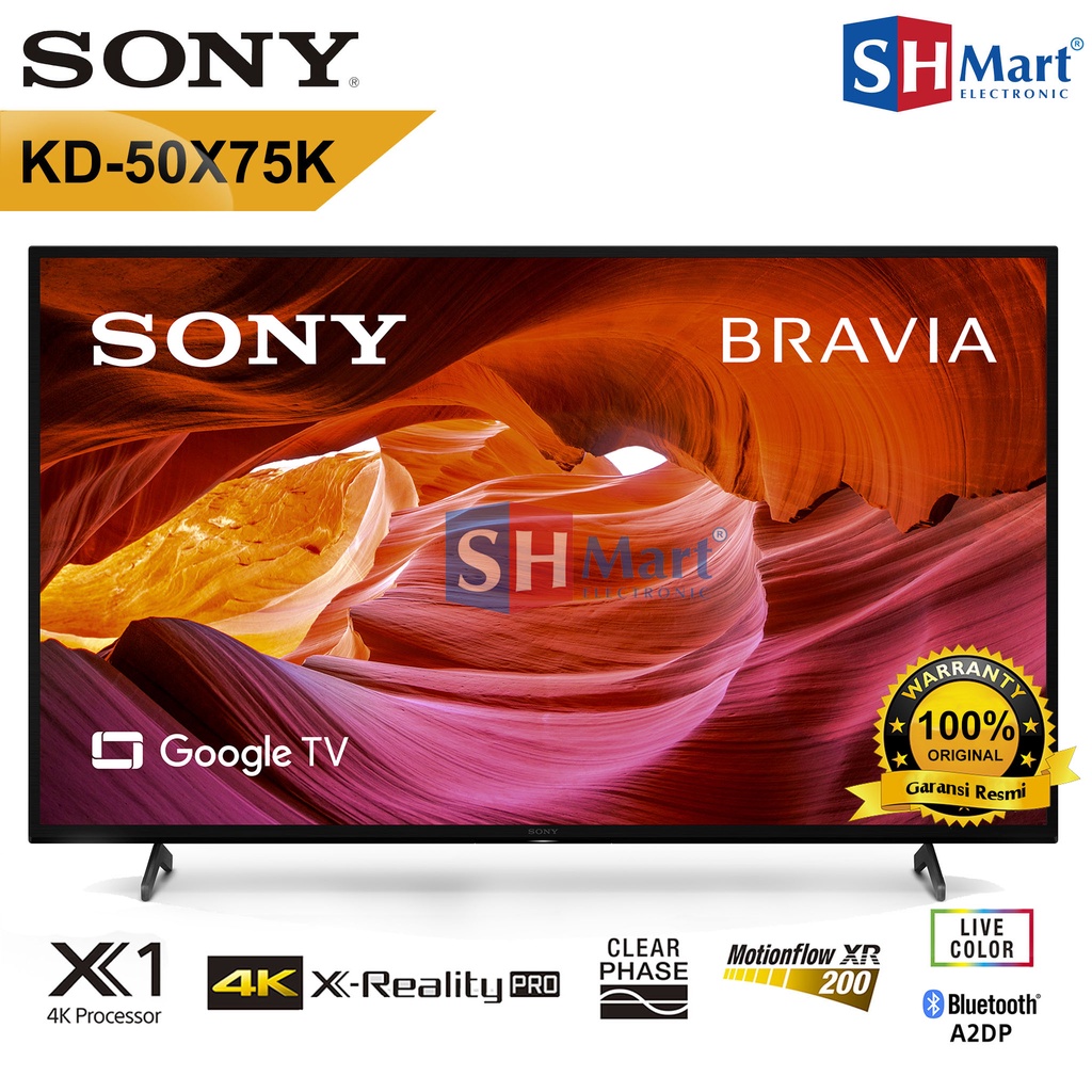 TV SONY BRAVIA 50 INCH KD-50X75K 4K HDR 50X75K ANDROID TV GARANSI RESMI (MEDAN)