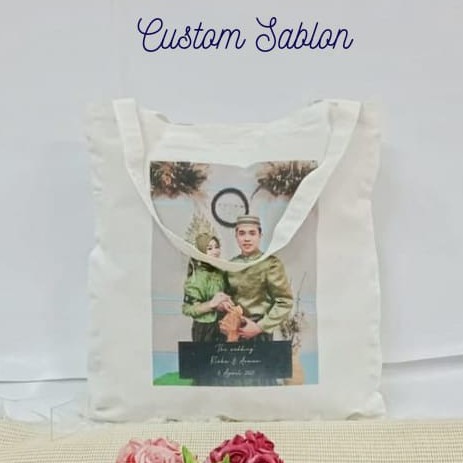 TOTEBAG BLACU PREMIUM BISA CUSTOM UKURAN, CUSTOM SABLON ATAU TOTE BAG BLACU POLOS TT 027