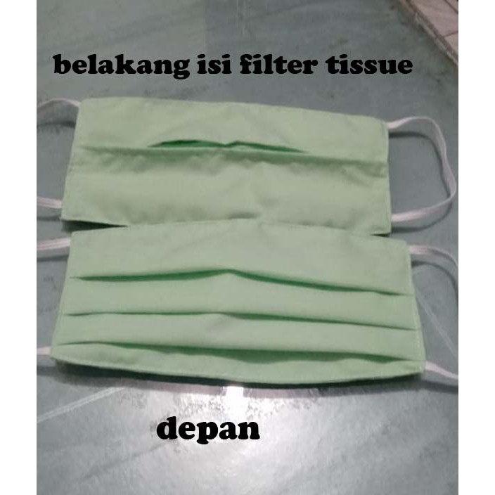 Masker Kain dengan tempat filter bahan dan jahitan PREMIUM