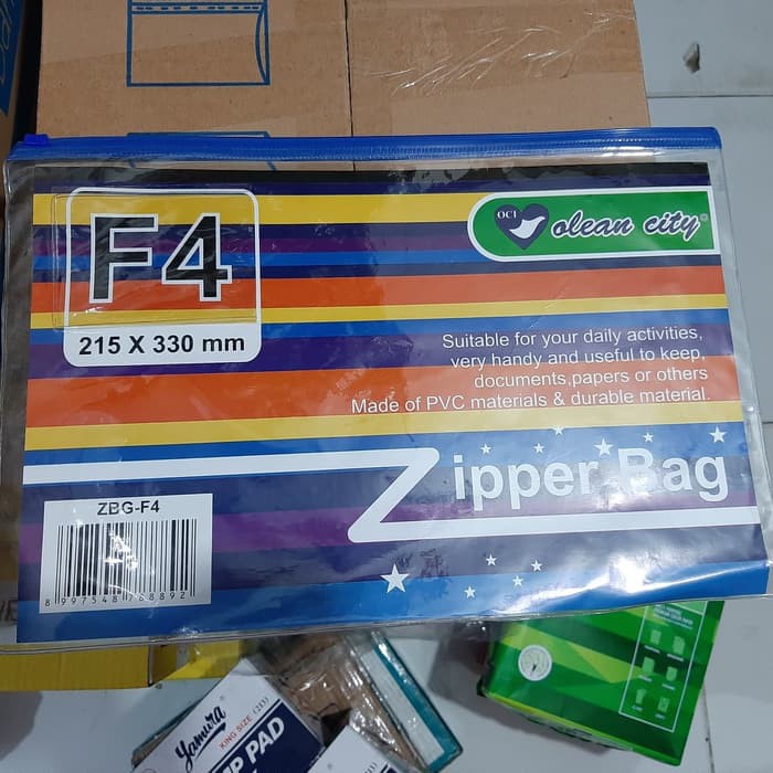 

Pocket transparan / zipper bag / zipper pocket transparan F4 FOLIO