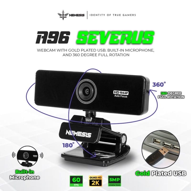 B_  NYK Nemesis A96 Severus QHD Webcam With 60FPS 2K 5MP