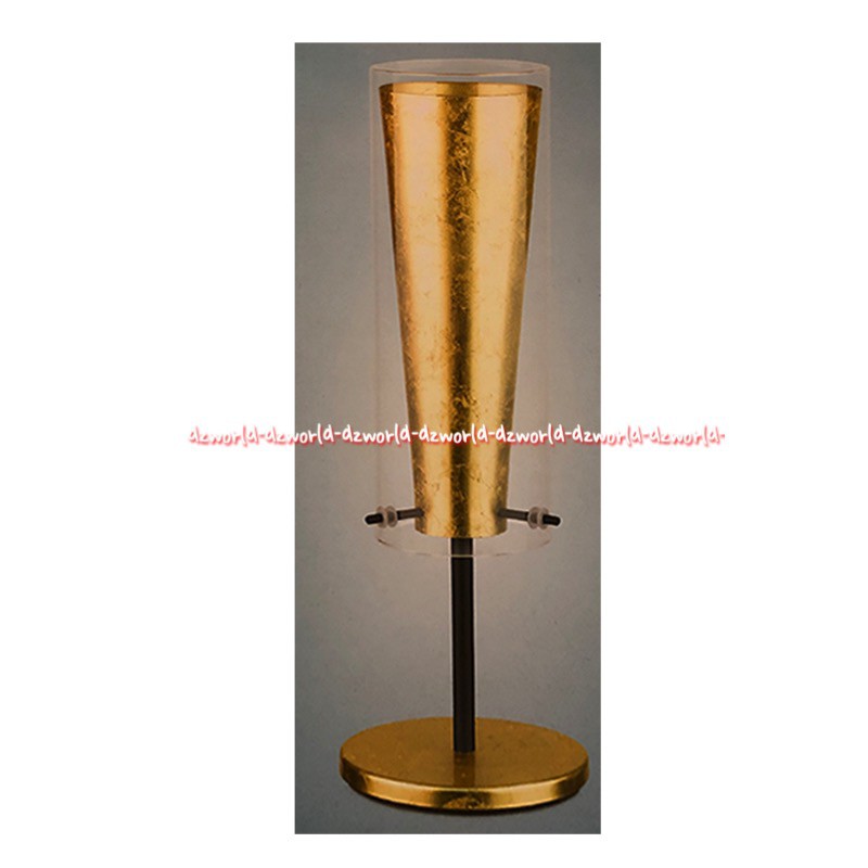 Eglo Pinto Gold Table Lamp Gold Lampu Meja Hias 60watt Warna Kuning Keemasan Bahan Kaca