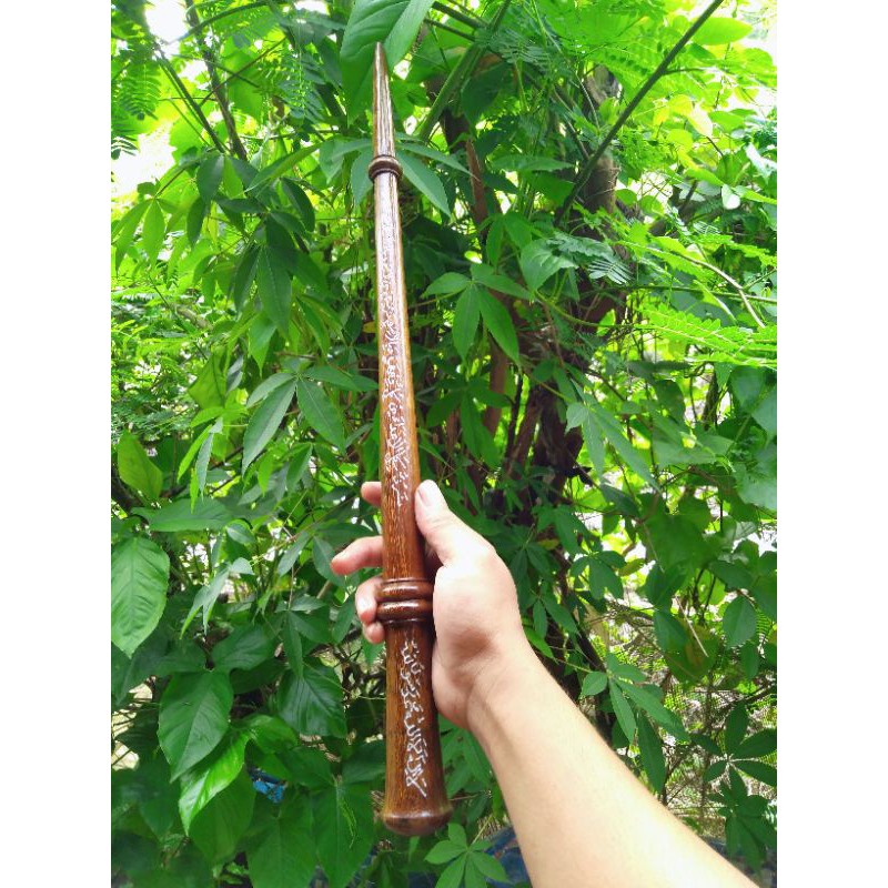 tongkat komando kayu johar ukir