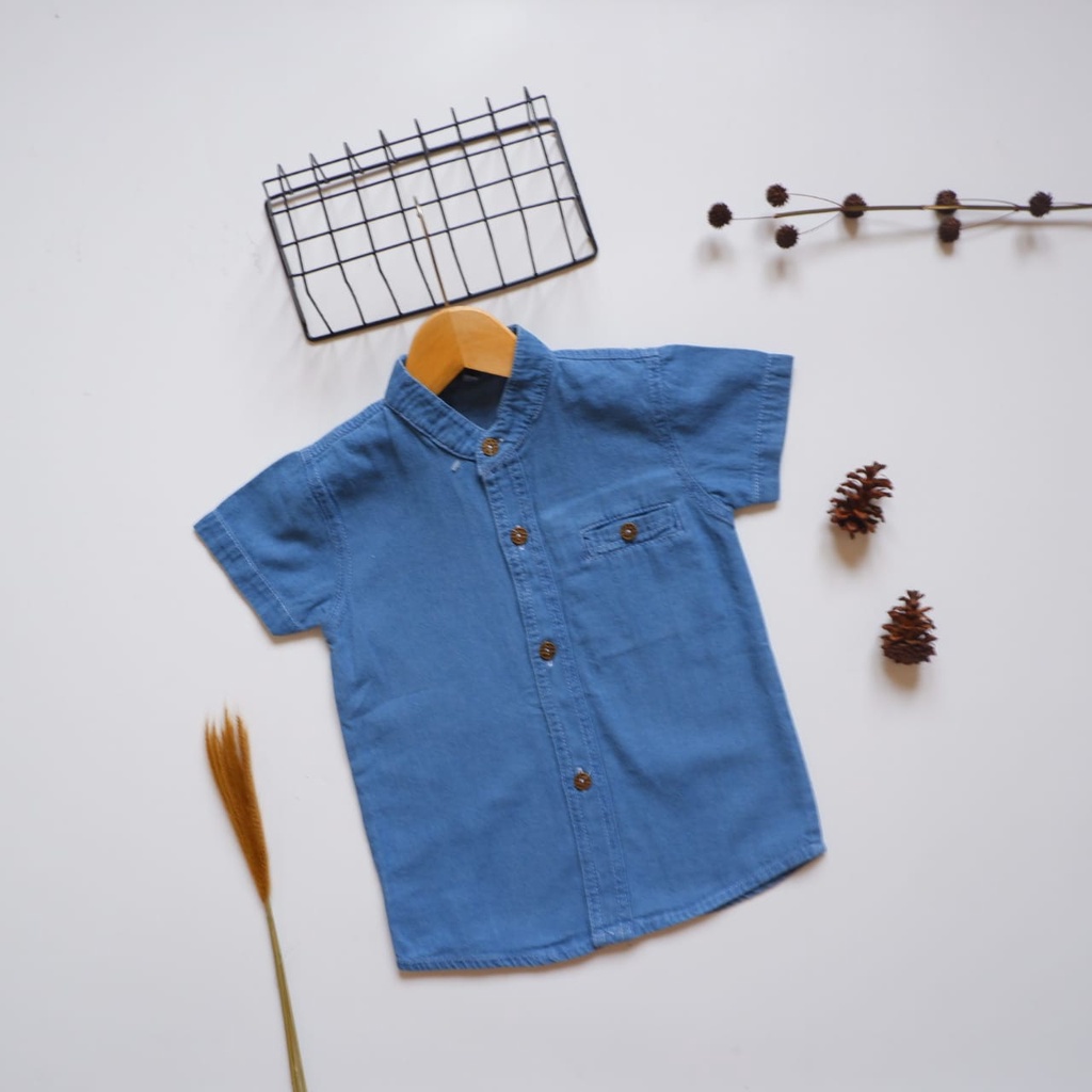 KEMEJA CALVIN Kemeja Jeans Anak 2-8 Tahun  Atasan Anak Laki-laki Kemeja Anak