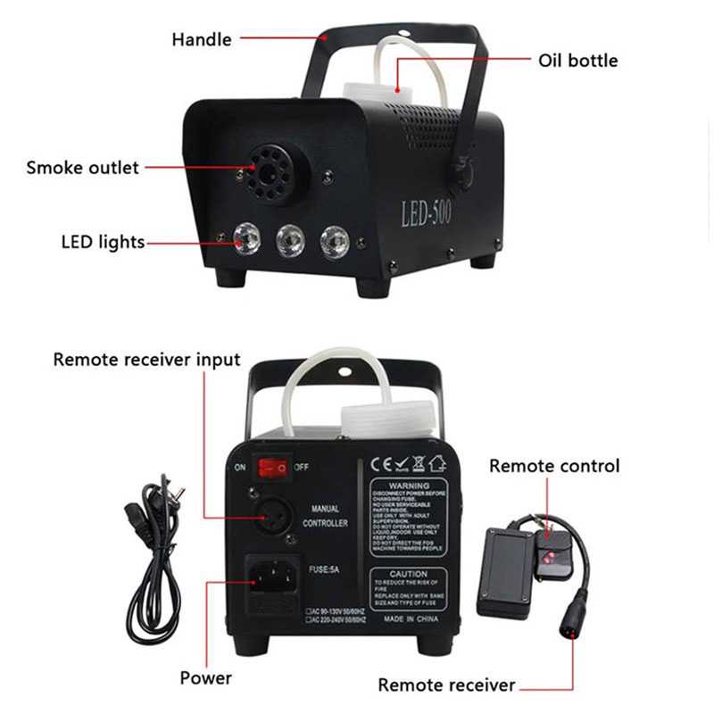 KYAAO Fog Machine Efek Awan kabut Pesta Pernikahan Smoke effect Asap DJ stage Panggung Sorot Lampu Led Par Pin asap Sistem Fogger Panggung Stage Machine Ejector Lights Colorful DJ Smoke Machine Stage Fogger Disco Party Show Smog Fogger