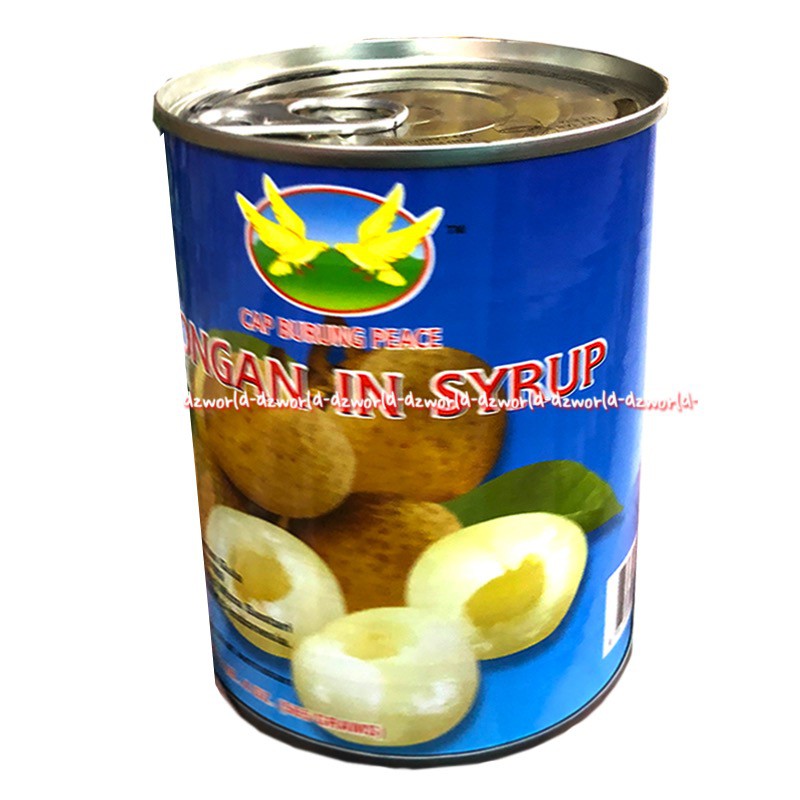 Cap Burung Peace Longan in Syrup 565gr Minuman Lengkeng Kaleng Sirup Siap Saji