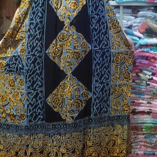 ۩ Daster batik LD 160cm - Kuning, super jumbo ▲