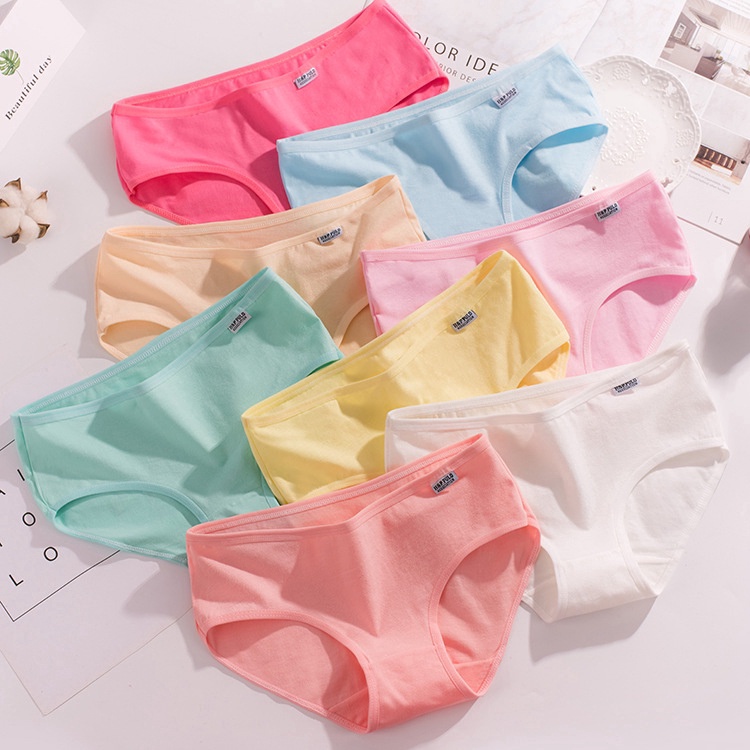 BEE - Undies Celana Dalam Wanita Polos Mid Waist Pakaian Dalam Import Cd Wanita PULO A001