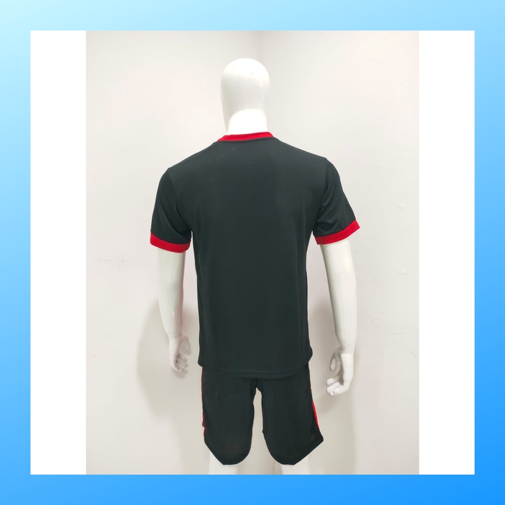 jersey futsal pria kaos sepak bola baju dan celana setelan wanita dewasa t-shirt outfit seragam jarsey kostum olahraga pakaian apparel print sport jersy soccer casual jersi suit AD166 merah