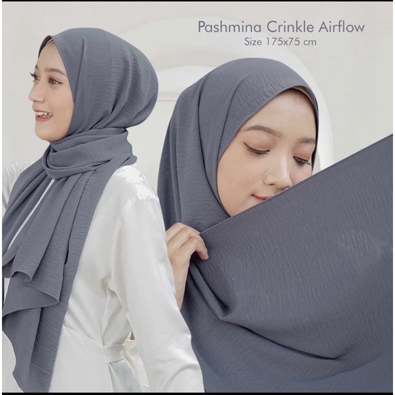 pasmina cringkle air plow (harga grosir tanpa label)