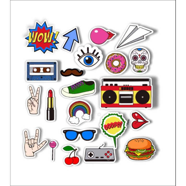 

Stiker Sticker Case Aesthetic phone Laptop daily pop art Logo Clothing brand distro Tumblr Striping Helm Motor PAKET