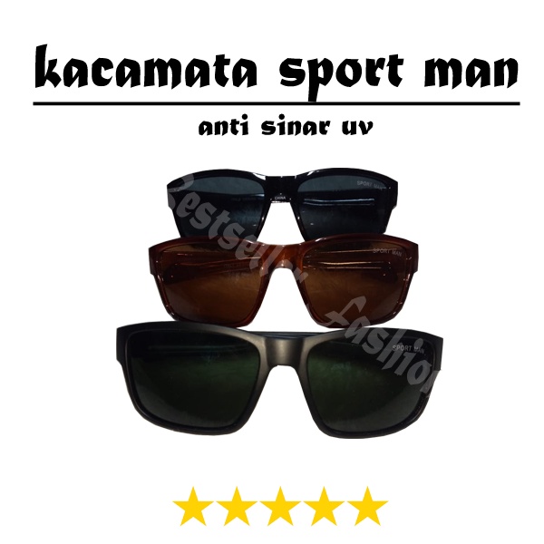 Kacamata Hitam Pria Kacamata Outdoor Anti UV Pria Gaya Kacamata Retro Cassual Trend Suglasses