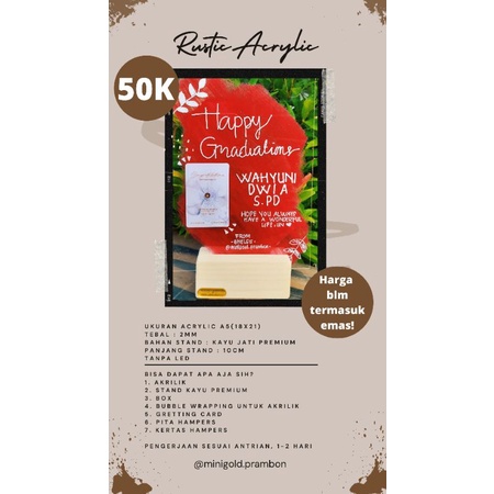 

RUSTIC ACRYLIC | BELUM HARGA EMAS