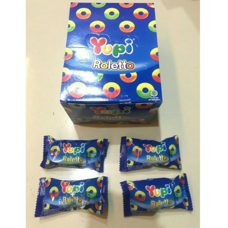 

Permen jelly Yupi Roletto per box isi 24 sachet