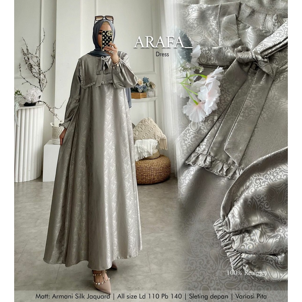 Dress  Arafah Fashion Muslim Kekinian/Ori/Gamis/