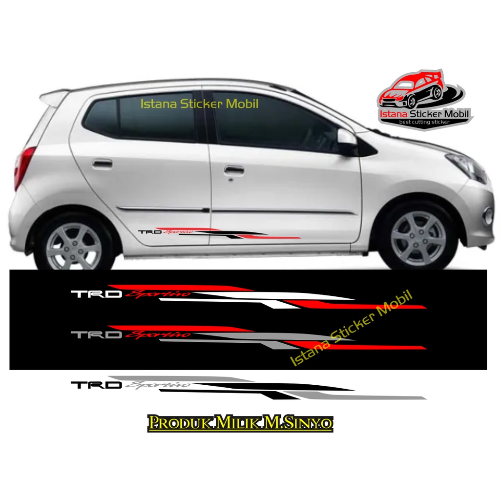 murah stiker mobil ayla agya trd sportivo minimalist terbaru sticker list agya ayla trd