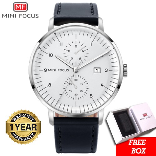 Jam Tangan Pria Mini Focus Original Tali Kulit MF0052G