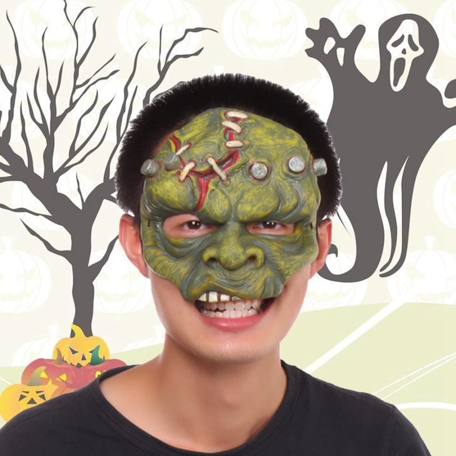 Topeng tengkorak zombie Frankenstein latex