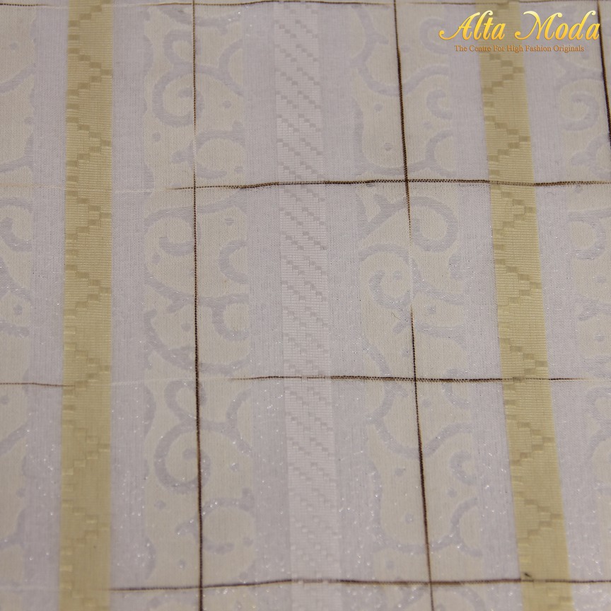 

Alta Moda Katun Dobby Stripe Pattern White Mix Beige (1M)