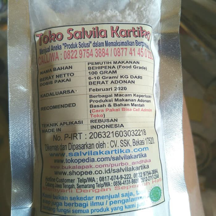

HOT SALE BAHAN PEMUTIH KHUSUS MAKANAN (FOOD GRADE) : BAKSO, PEMPEK, SIOMAY, DLL !!!!!!