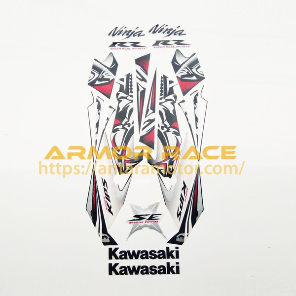 Striping Lis Stiker Kawasaki Ninja 150 RR Se 2013 Putih