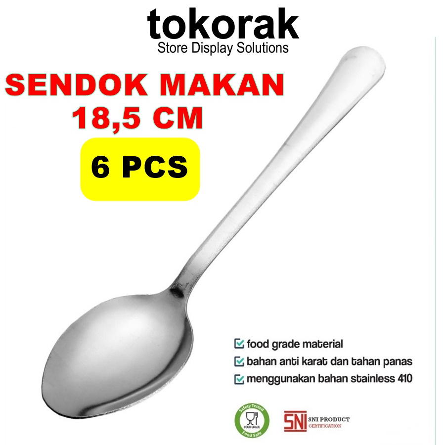 KOMODO SENDOK GARPU MAKAN STAINLESS TEBAL ISI 6PCS SENDOK GARPU GLOWSY