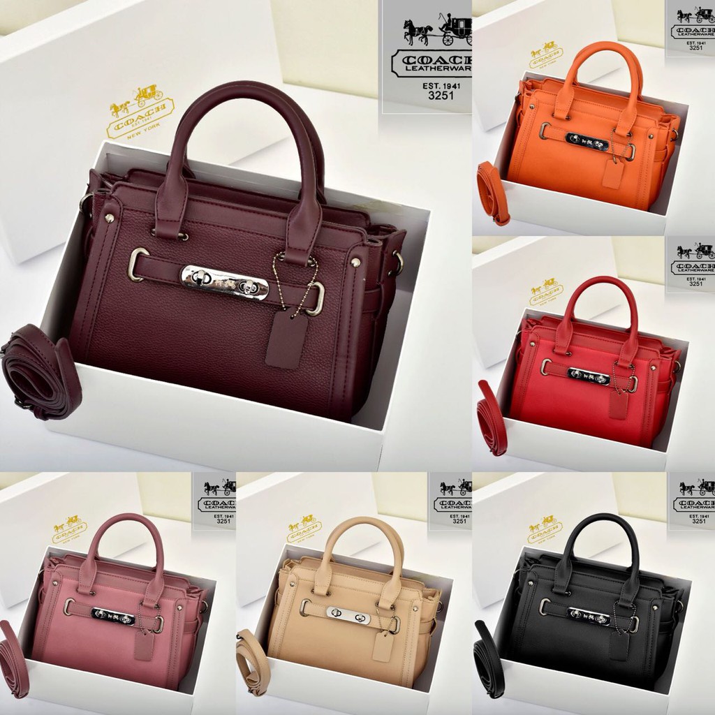Coach Swagger Carryall BHW 3251 DEN with box HAND BAG BATAM SLEMPANG WANITA TAS BRANDED IMPORT