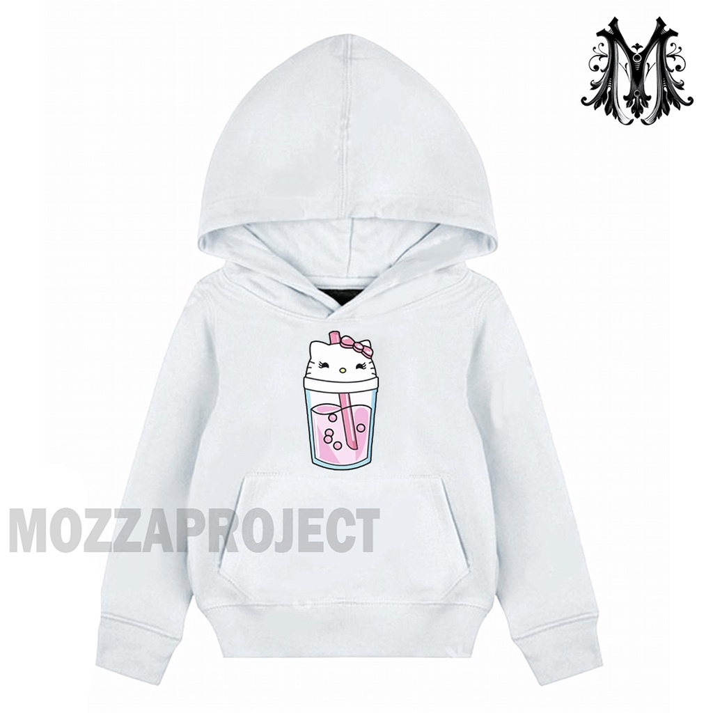 Sweater Anak Laki Laki dan Perempuan  Hello Kitty Boba Hoodie Anak Hello Kitty Boba