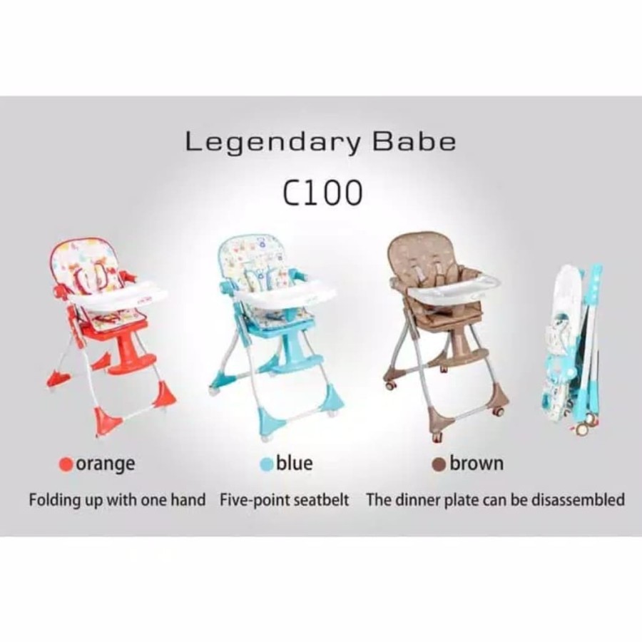HIGH CHAIR BABY KURSI MAKAN BAYI HIGHCHAIR LEGENDARY BABE C100 MURAH MERIAH