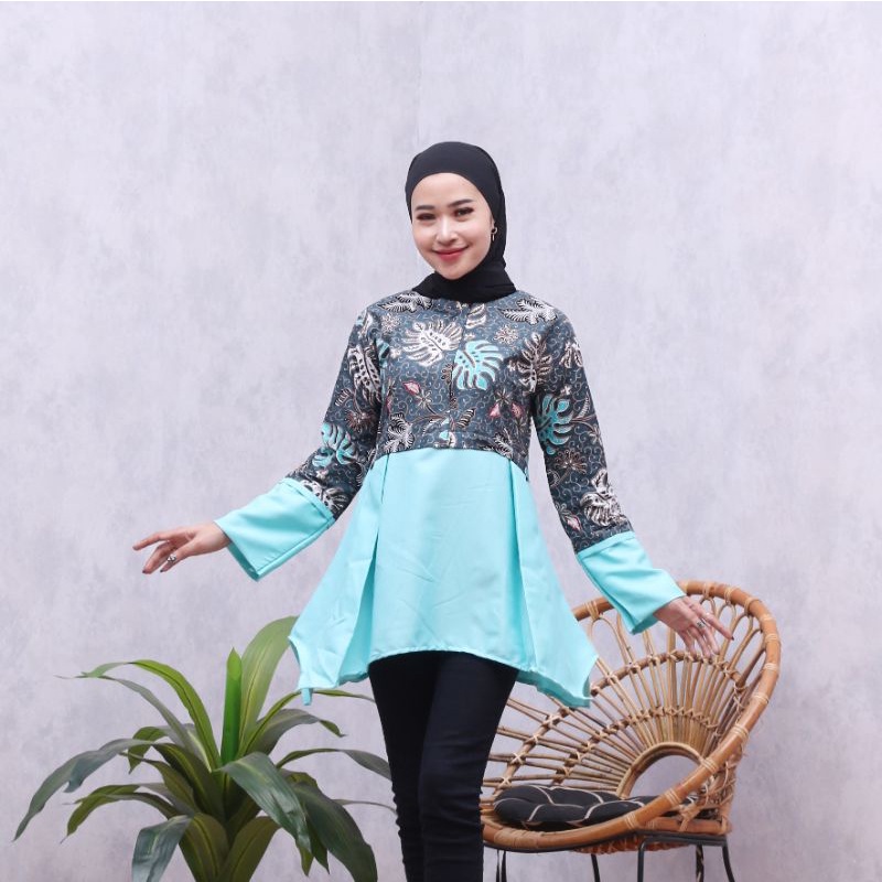 atasan batik wanita modern /Baju Batik Wanita modern Lengan Panjang /Baju Batik Wanita JUMBO/baju batik wanita kantor/batik kantor wanita/ batik kerja wanita/blouse batik wanita modern/blouse batik JUMBO/atasan batik terbaru