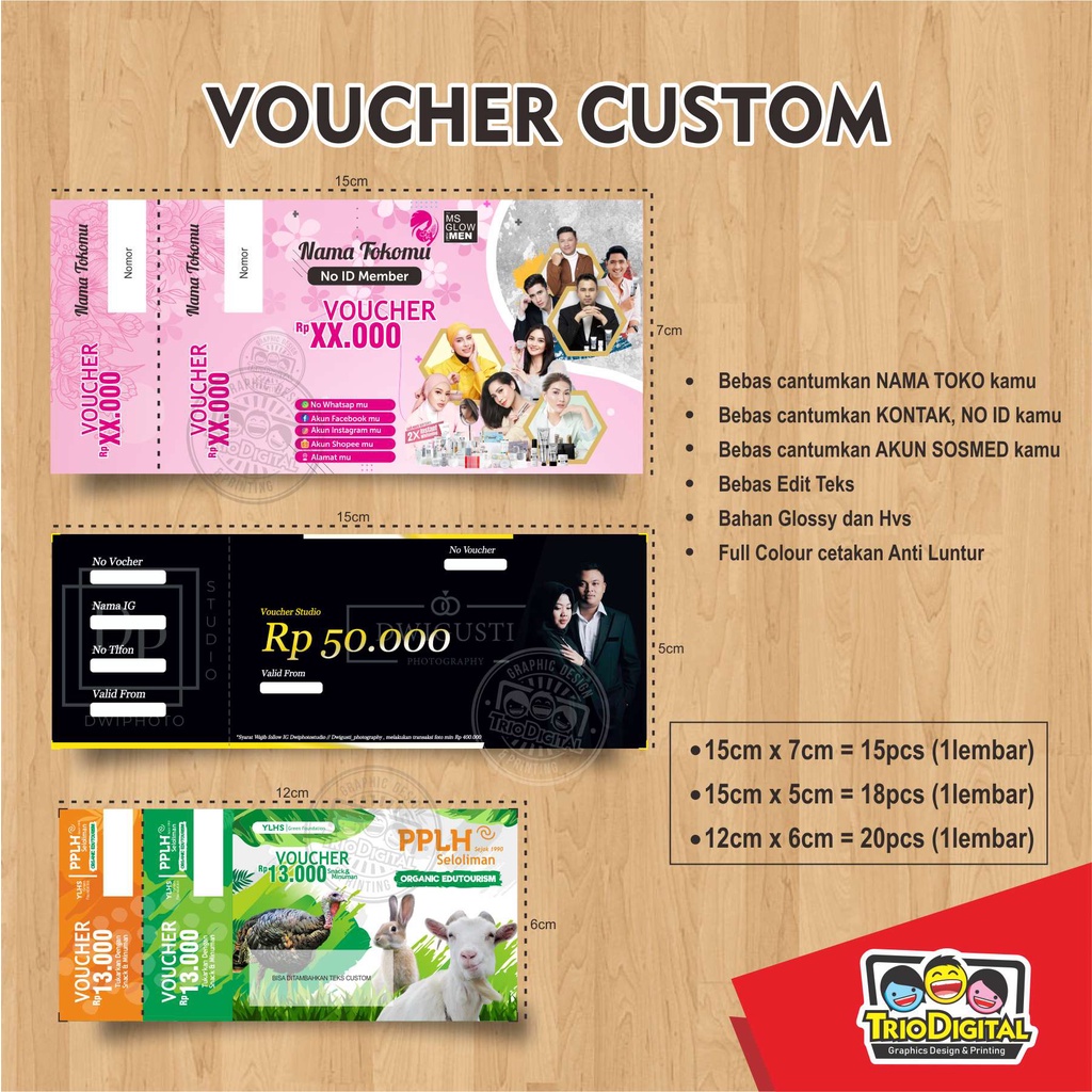 Jual CETAK VOUCHER BELANJA CUSTOM Indonesia|Shopee Indonesia