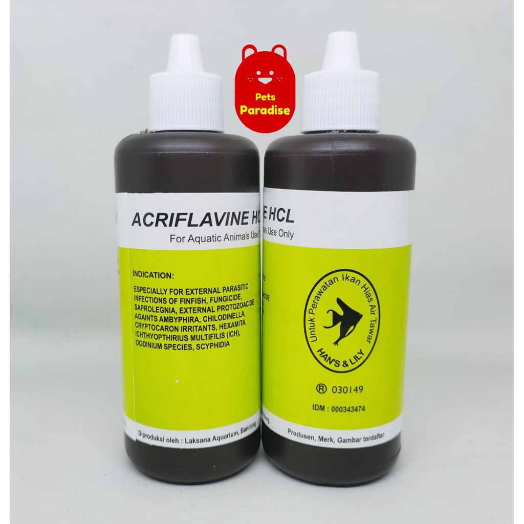 Acriflavine HCL BPC 100ML ( Obat Kuning Ikan Cupang ) Blitz Icht ACRI