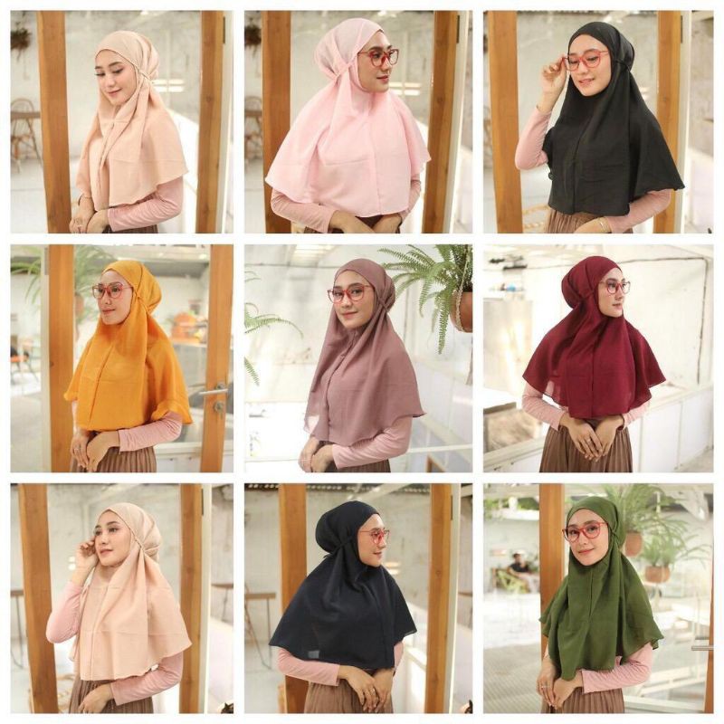 SALE Jilbab instan bergo maryam Hyget TERMURAH / Syria tali hijab-maroon
