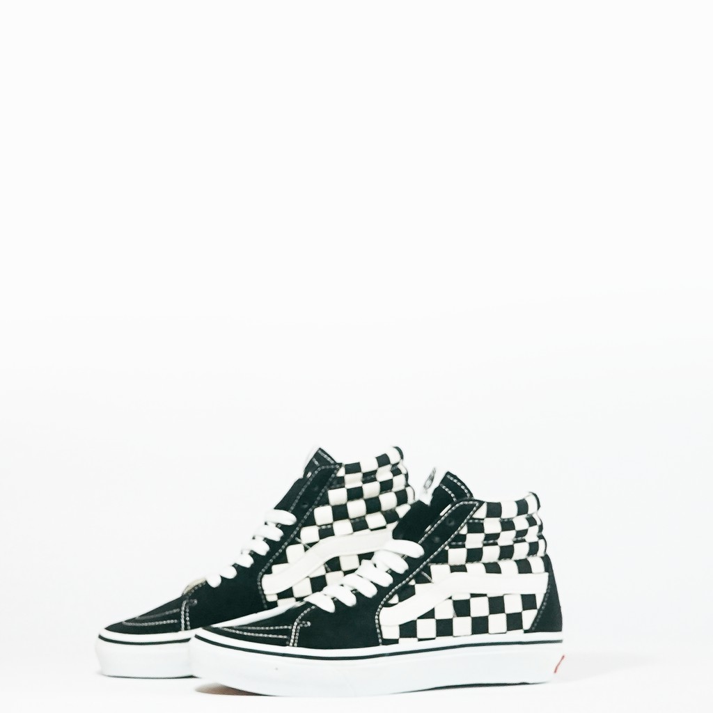 Vans Sk8 Hi Japan Checkerboard Black White Ultracush Insole