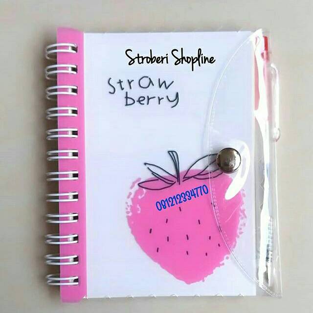 

Notes Spiral Strawberry Pink + Pulpen