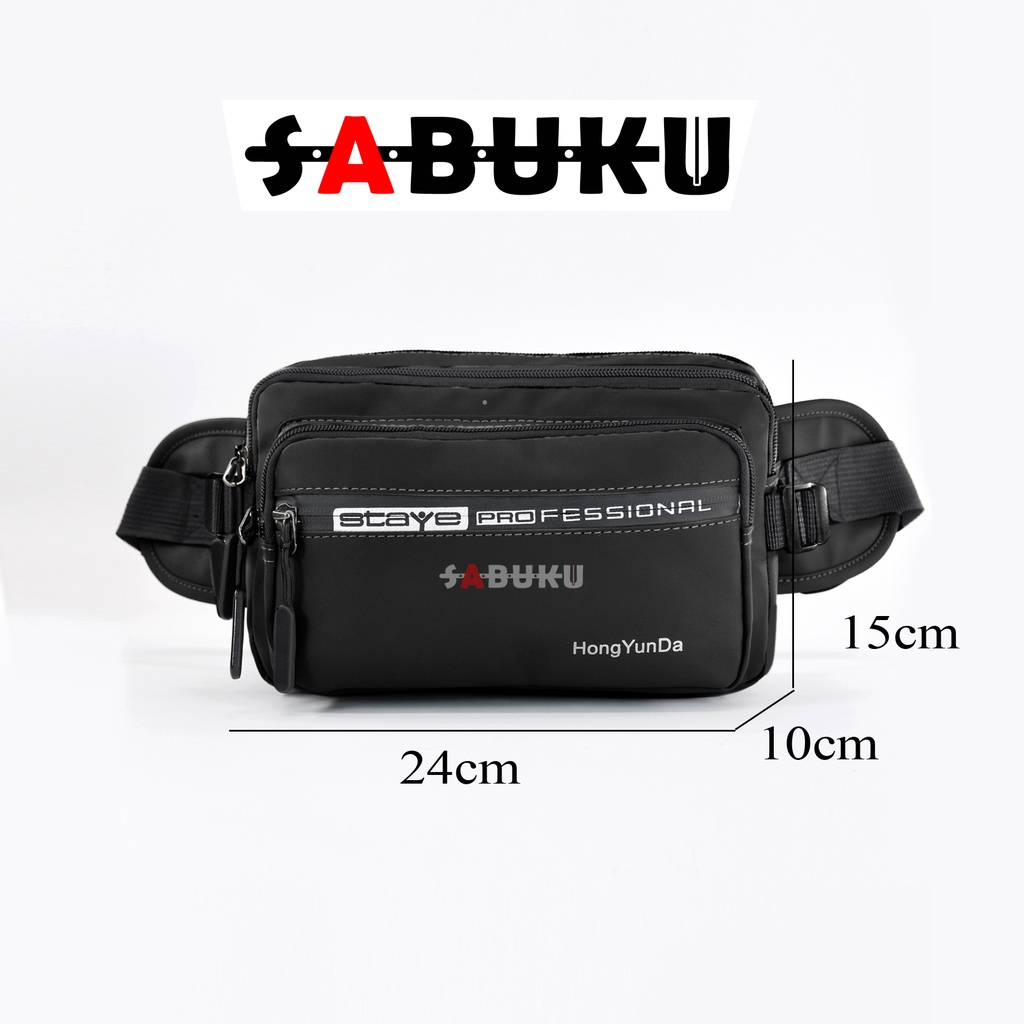 Tas Selempang Anti Air Pria Multifungsi Fashion Korea Distro Waistbag Pinggang Cowok - 151