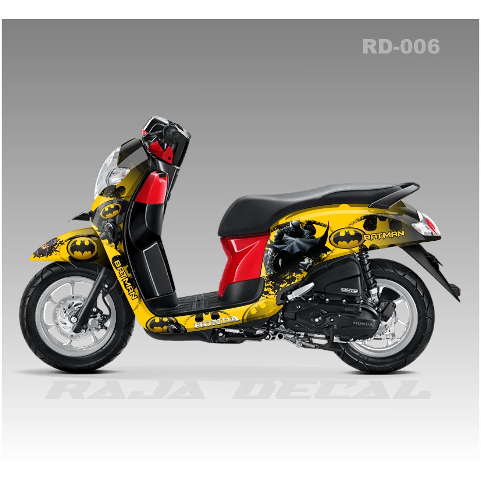 DECAL SCOOPY FULL BODY - STICKER DECAL SCOOPY FULL BODY Scoopy Fi Batman Kode RD 006