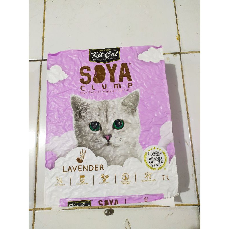 Kitcat Soya Clump 7L Cat Litter Pellet Kedelai Pengganti Pasir Kucing/Pasir wangi Gumpal