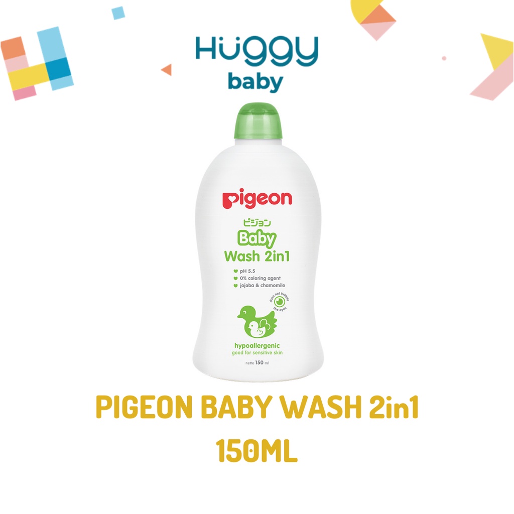 PIGEON Baby Wash 2 in 1 Chamomile 150ml Shampoo Sabun Bayi