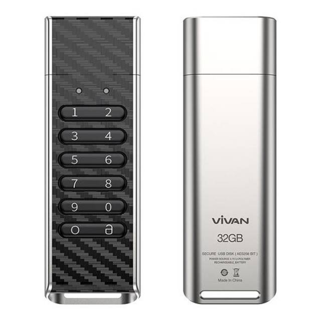 FLASHDISK FLASH DISC DISK DRIVE VIVAN VFS132 32gb 64GB with password elite secure KUNCI PENGAMAN PASWORD VOM132 USB 2.0