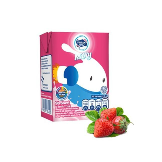 

[KODE BARU 40] Frisian Flag UHT Zuzhu Strawberry 36x115ml TERLAKU..!!